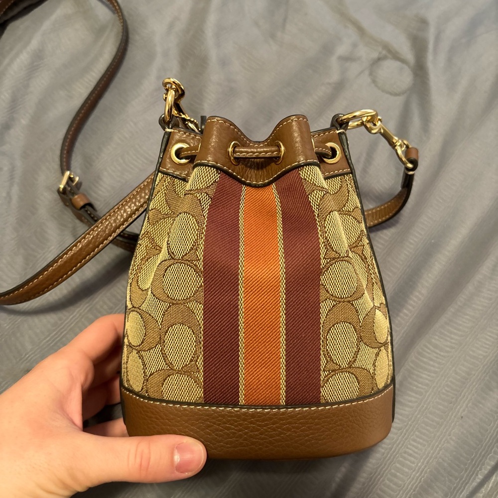 COACH Signature Jacquard Dempsey Crossbody Bag - Picture 6 of 8